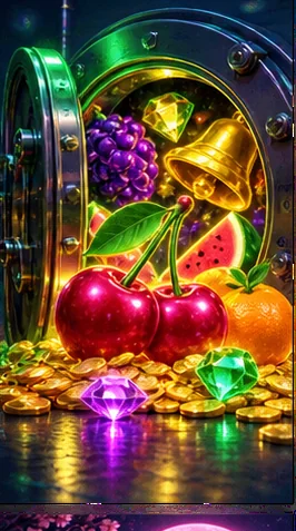 Fruit, edelstenen en een gouden casinostijl